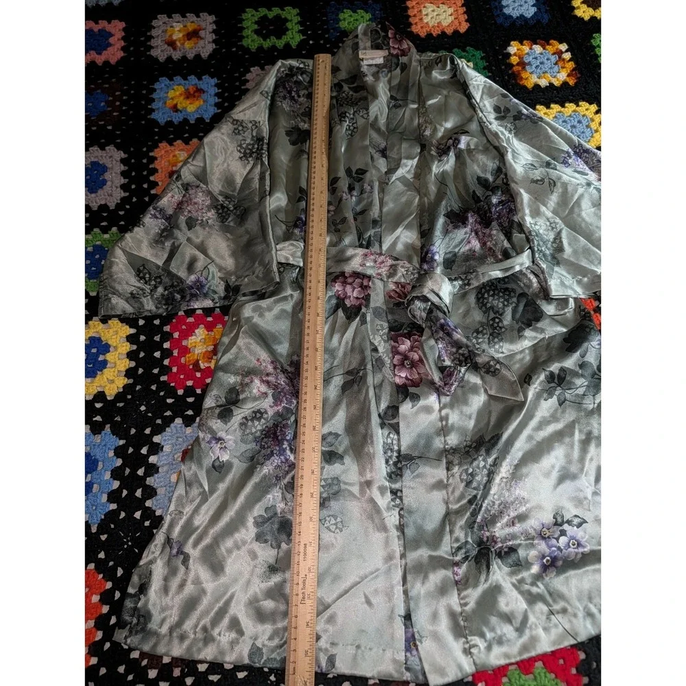 Women's California Dynasty Floral Lingerie‎ Robe Nightgown Sleepwear Size Small
